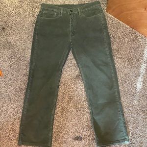 Levi’s 514 Green Corduroy Pants